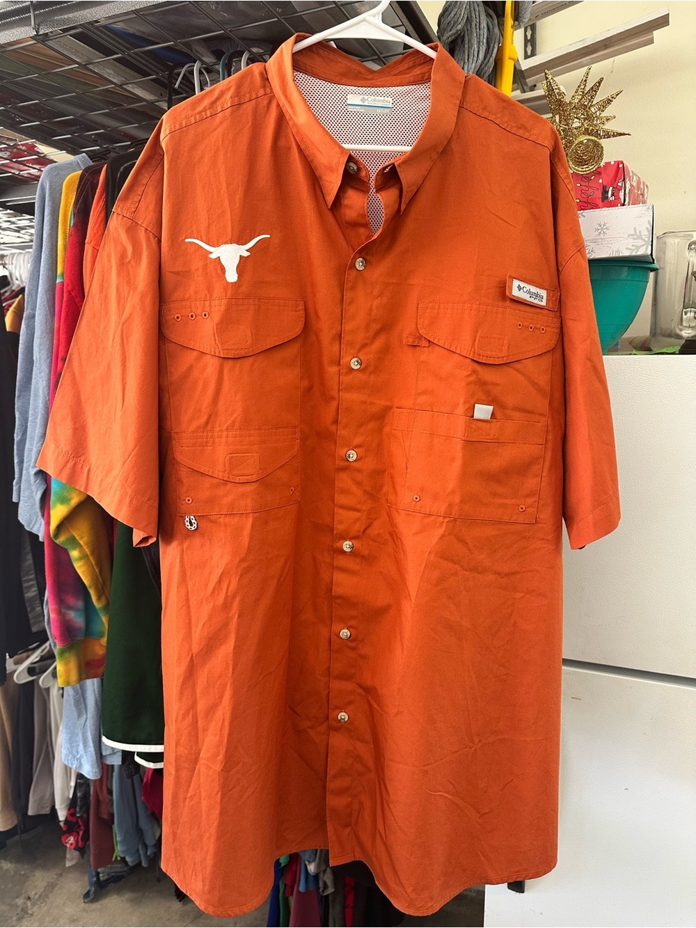 NWOT Columbia PFG Texas Longhorns Fishing Shirt